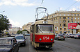 Tatra-T3SU #1754 12-го маршрута на площади Конституции в районе улицы Короленко