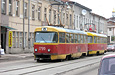 Tatra-T3SU #1799-1800 6-го маршрута на улице Полтавский шлях