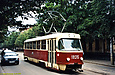 Tatra-T3SU #1826 21-го маршрута на улице Мироносицкой приближается к улице Маяковского