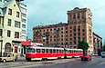 Tatra-T3SU #1827-1828 6-го маршрута на улице Красноармейской возле улицы Полтавский шлях