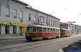 Tatra-T3SU #1829-1830 6-го маршрута на улице Полтавский шлях возле улицы Ярославской