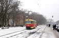 Tatra-T3SU #1834 8-го маршрута на проспекте Героев Сталинграда в районе остановки "Троллейбусное депо №2"