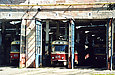 Tatra-T3SU ##1835, 1770 и 1799 в производственном корпусе Коминтерновского трамвайного депо