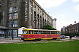 Tatra-T3SU #1842 6-го маршрута поворачивает с площади Розы Люксембург на Пролетарскую площадь