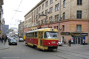 Tatra-T3SU #1845, маршрут 6, на пересечении Московского проспекта и переулка Короленко