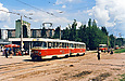 Tatra-T3SU #1849-1850 22-го маршрута на улице Героев труда в районе улицы Академика Павлова