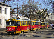 Tatra-T3SU #1871-1872 и Tatra-T3SU #1859-1860 6-го маршрута на улице Полевой