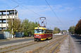 Tatra-T3SU #1879 8-го маршрута на улице Морозова следует от остановки "Улица Матросова" к остановке "Улица Костычева"