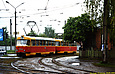 Tatra-T3SU #1894-1895 22-го маршрута поворачивает с улицы Семиградской на улицу Академика Павлова