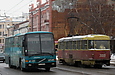 Berkhof Excellence 1000L гос.# AX2238BA и Tatra-T3SU #3001 6-го маршрута на Московском проспекте возле площадей Фейербаха и Руднева