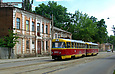 Tatra-T3SU #3003-3004 3-го маршрута на улице Грековской