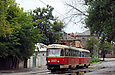 Tatra-T3SU #3003-3004 3-го маршрута в Рыбасовском переулке в районе Нетеченского бульвара