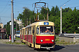 Tatra-T3SU #3003-3004 3-го маршрута на улице Полтавсий Шлях пересекает улицу Холодногорскую