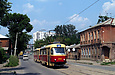 Tatra-T3SU #3003-3004 3-го маршрута в Рыбасовском переулке возле Нетеченского бульвара