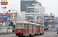 Tatra-T3SU #3003-3004 3-го маршрута на улице Полтавский шлях возле Южного вокзала