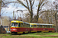 Tatra-T3SU #3005-3006 3-го маршрута на конечной станции "Залютино"