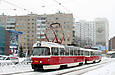 Tatra-T3A #3005-3006 3-го маршрута на площади Бугримовой возле Красношкольной набережной