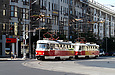 Tatra-T3A #3005-3006 6-го маршрута на Павловской площади перед поворотом на площадь Конституции