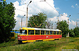 Tatra-T3SU #3007 20-го маршрута совершает разворот на кольце конечной станции "Проспект Победы"