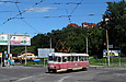 Tatra-T3SU #3007 12-го маршрута поворачивает со спуска Пассионарии на улицу Клочковскую