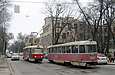 Tatra-T3SU #317 и #3007 12-го маршрута на улице Тринклера в районе проспекта Правды