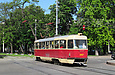 Tatra-T3SU #3007 12-го маршрута на проспекте Правды на перекрестке с проспектом Науки