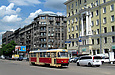 Tatra-T3SU #3007 12-го маршрута на улице Конарева в районе конечной станции "Южный вокзал"