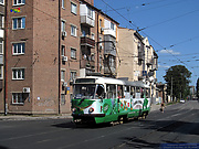 Tatra-T3SUCS #3007 27-го маршрута на улице Гольдберговской возле Рыбасовского переулка