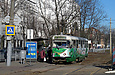 Tatra-T3SUCS #3007 27-го маршрута на площади Защитников Украины возле улицы Броненосца "Потемкин"