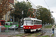 Tatra-T3SUCS #3009 5-го маршрута на площади Защитников Украины возле улицы Броненосца Потемкин