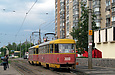 Tatra-T3SU #3009-3010 3-го маршрута на улице Полтавский шлях возле станции метро "Холодная гора"