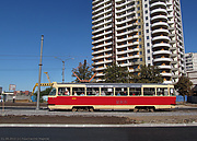 Tatra-T3SU #3010 20-го маршрута на проспекте Победы возле перекрестка с проспектом Людвига Свободы