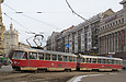 Tatra-T3SU #3011-3012 3-го маршрута на Павловской площади