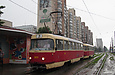 Tatra-T3SU #3011-3012 3-го маршрута на улице Полтавский Шлях возле станции метро "Холодная Гора"