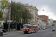 Т3-ВПСт #3011-3012 3-го маршрута на улице Полтавский шлях в районе улицы Рождественской
