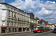 T3-ВПСт #3011-3012 3-го маршрута на улице Полтавский Шлях возле перекрестка с улцей Дмитриевской