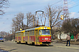 Tatra-T3SU #3013-3014 3-го маршрута на улице Октябрьской Революции в районе улицы Основянской