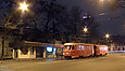 Tatra-T3SU #3013-3014 3-го маршрута на улице Конева на одноименной остановке