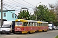Tatra-T3SU #3013-3014 5-го маршрута на улице 1-й Конной Армии возле улицы Основянской