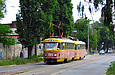 Tatra-T3SU #3013-3014 3-го маршрута на улице 1-й Конной Армии в районе улицы Украинской