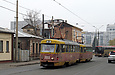 Tatra-T3SU #3013-3014 3-го маршрута на улице Грековской в районе улицы Урицкого