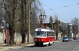 Т3-ВПСт #3015 7-го маршрута на улице Гольдберговской между улицами Миргородской и Украинской