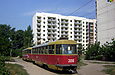 Tatra-T3SU #3015-3016 3-го маршрута на улице Пахаря разворачивается на конечной "Новоселовка"