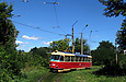 Tatra-T3SU #3016 20-го маршрута разворачивается на конечной станции "Малая Даниловка"