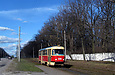 Tatra-T3SU #3016 12-го маршрута на Белгородском шоссе подъезжает к остановке "Улица Макаренко"