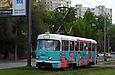Tatra-T3SU #3016 7-го маршрута на улице Клочковской в районе Сосновой Горки