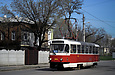 Т3-ВПСт #3016 27-го маршрута в Рыбасовском переулке возле улицы Грековской