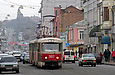 Tatra-T3SU #3017-3018 3-го маршрута на улице Полтавский шлях в районе улицы Дмитриевской