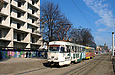 Tatra-T3SU #3019-3020 3-го маршрута на улице Полтавский Шлях в районе станции метро "Холодная гора"