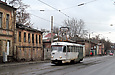 Tatra-T3SU #3019 7-го маршрута на улице Грековской в районе улицы Галушкинской
